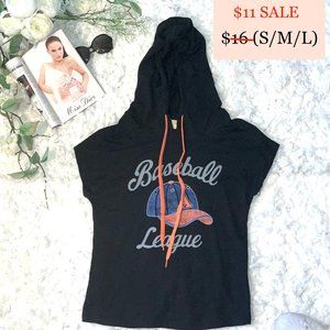 Sleeveless Cotton Graphic Hoodie